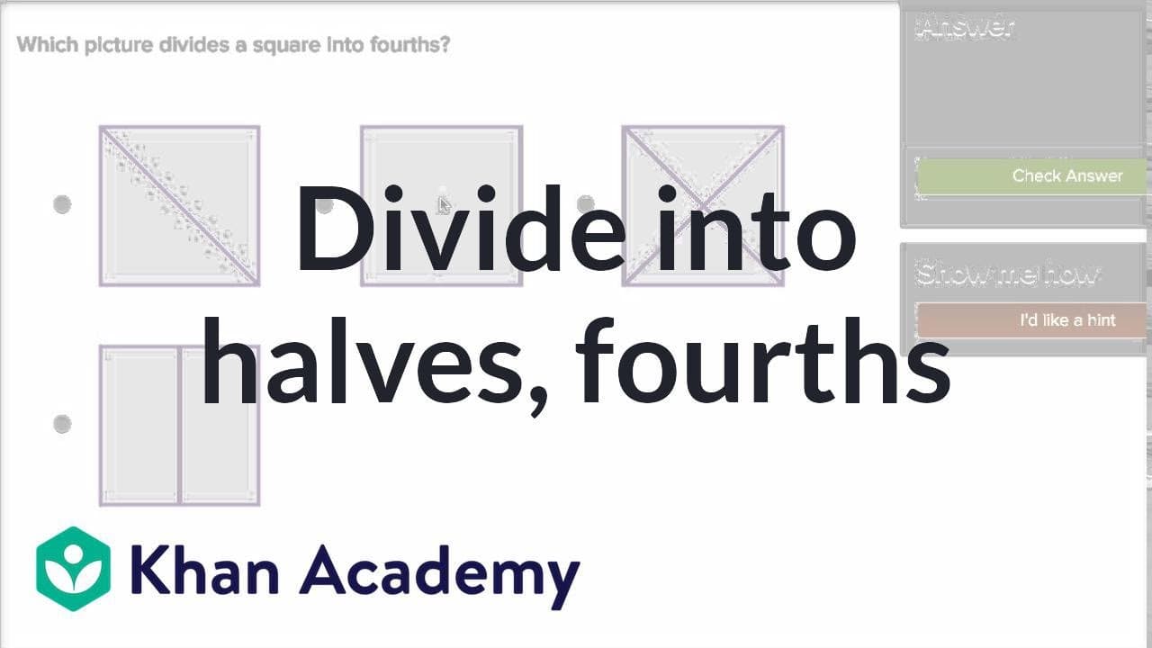 Identifying Equal Parts: Halves, Thirds, and Fourths