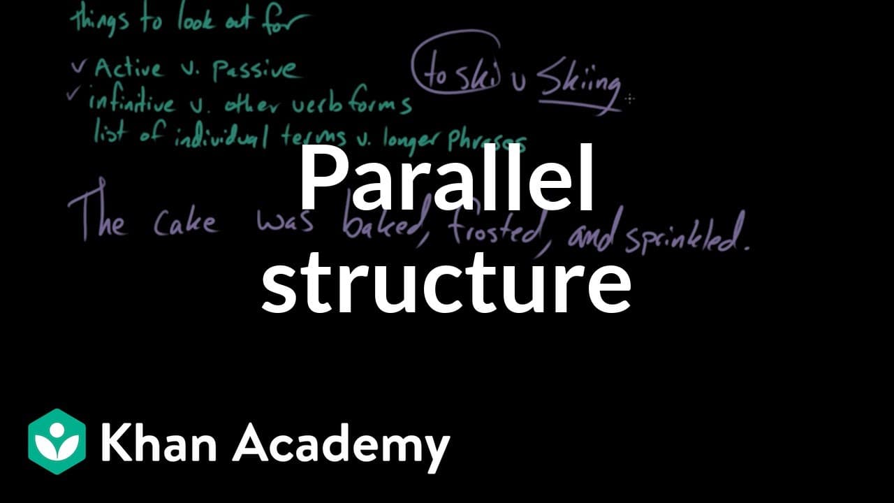 Mastering Parallel Structure in Writing