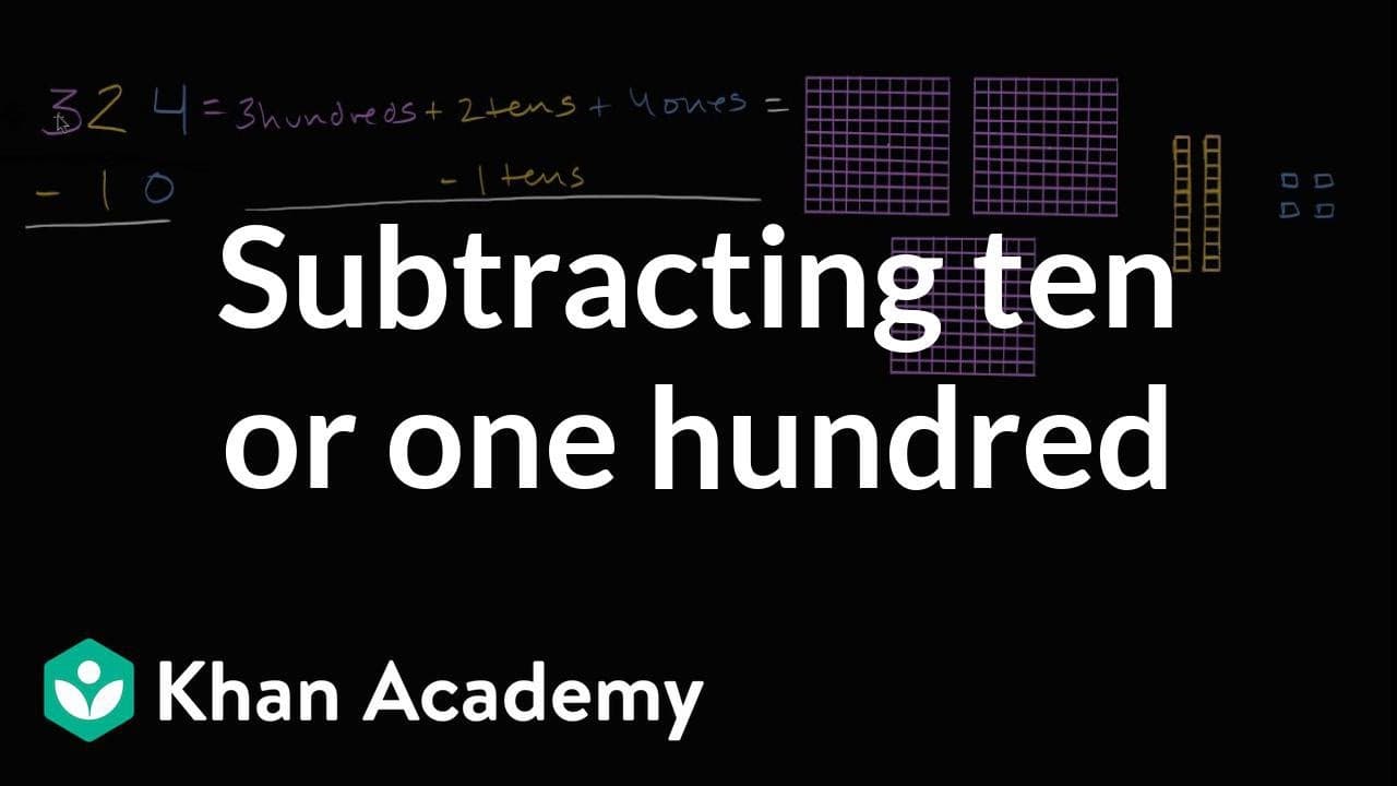 Subtracting Tens and Hundreds with Place Value Blocks