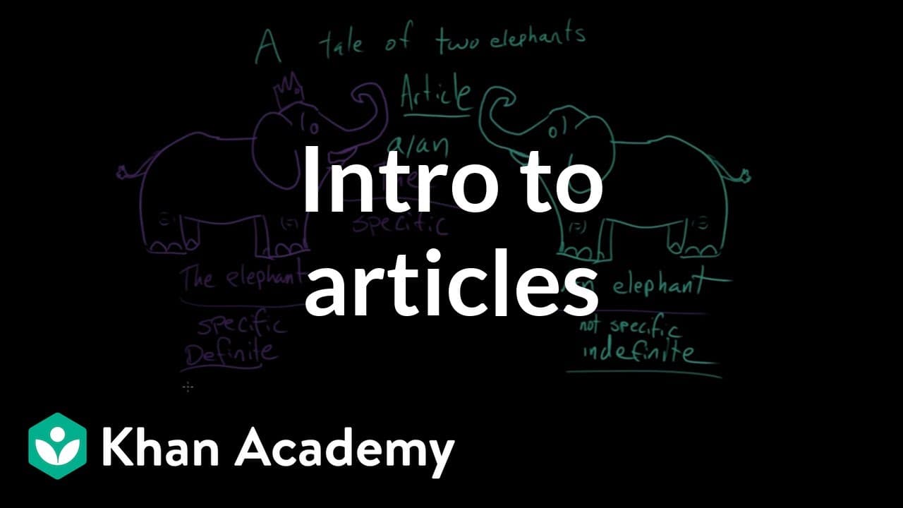 The Tale of Two Elephants: Definite vs Indefinite Articles