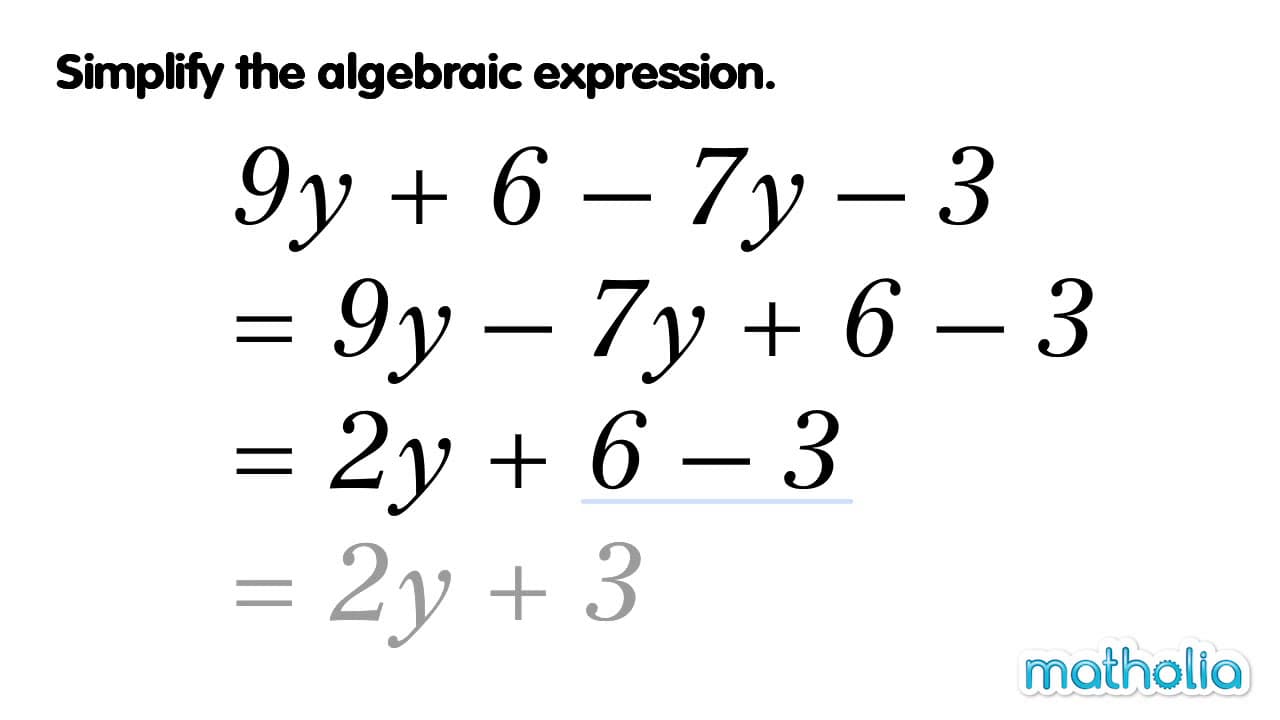 How to Simplify Algebraic Expressions by Collecting Like Terms