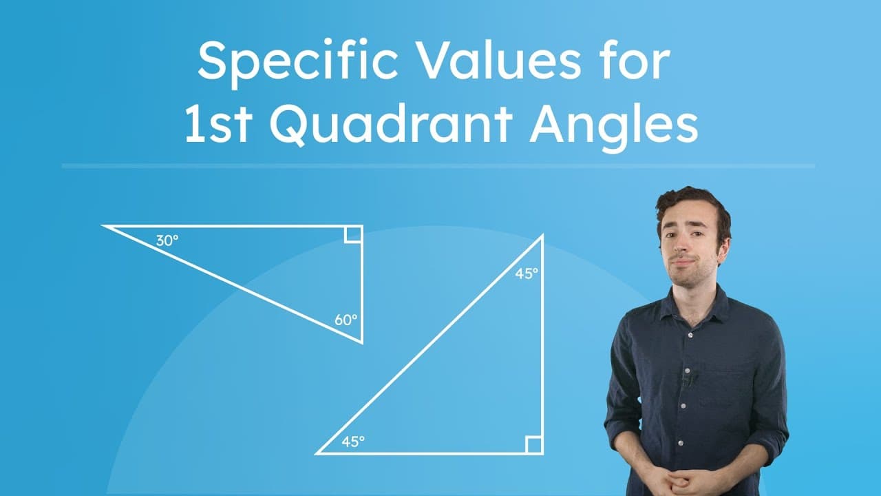 How to Find Exact Trig Values for 30, 45, and 60 Degrees