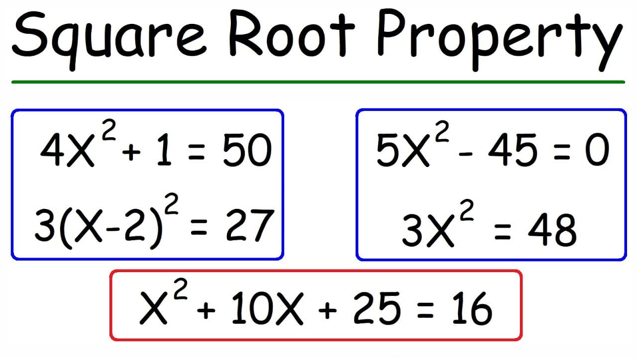 How to Solve Quadratic Equations Using the Square Root Property