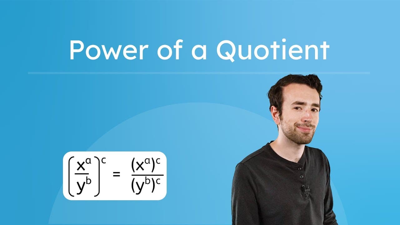 Simplifying Exponential Fractions with the Power of a Quotient Rule