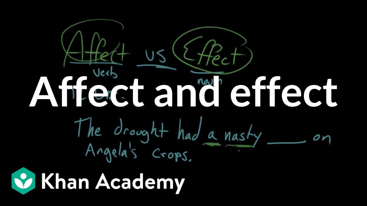 Mastering the Difference Between Affect and Effect