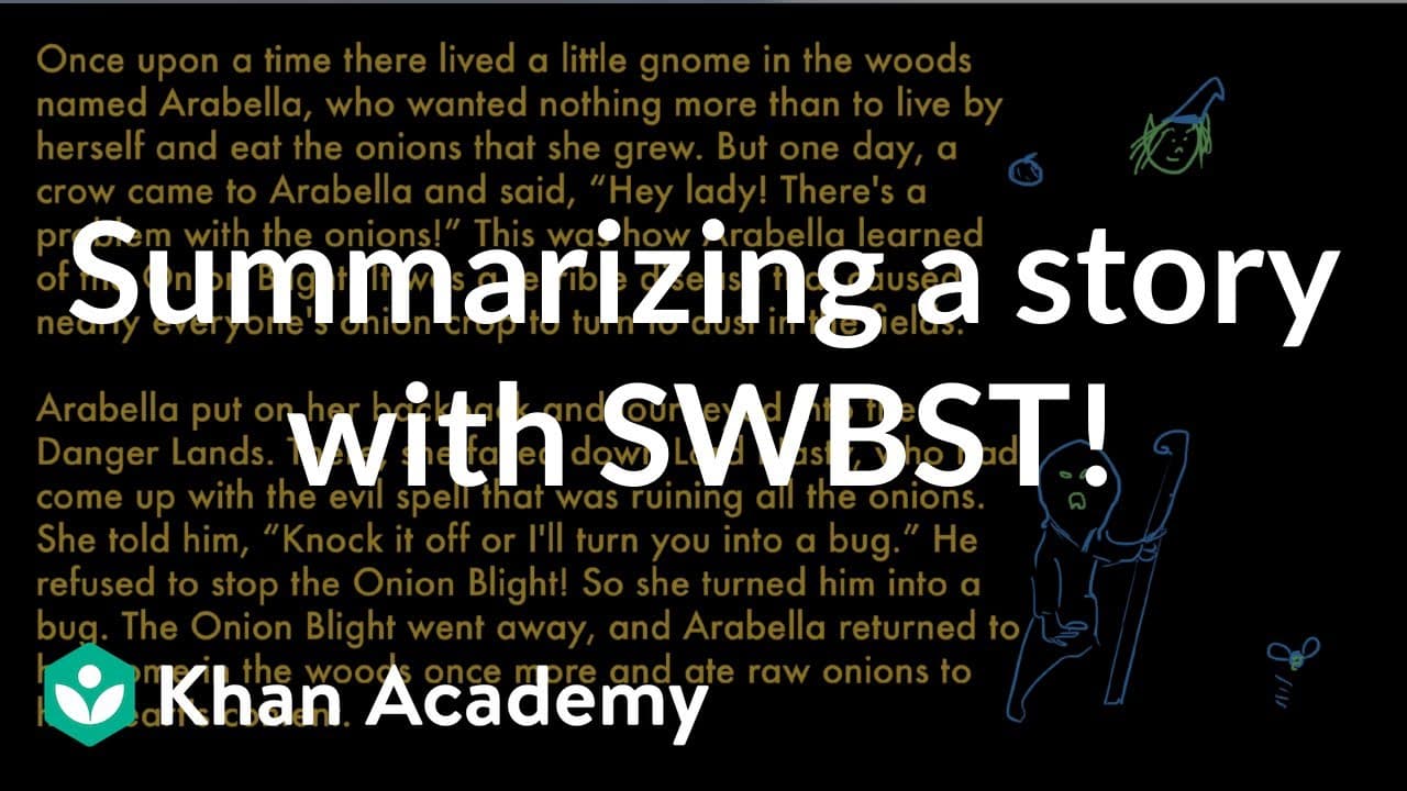 How to Summarize a Story Using the SWBST Method
