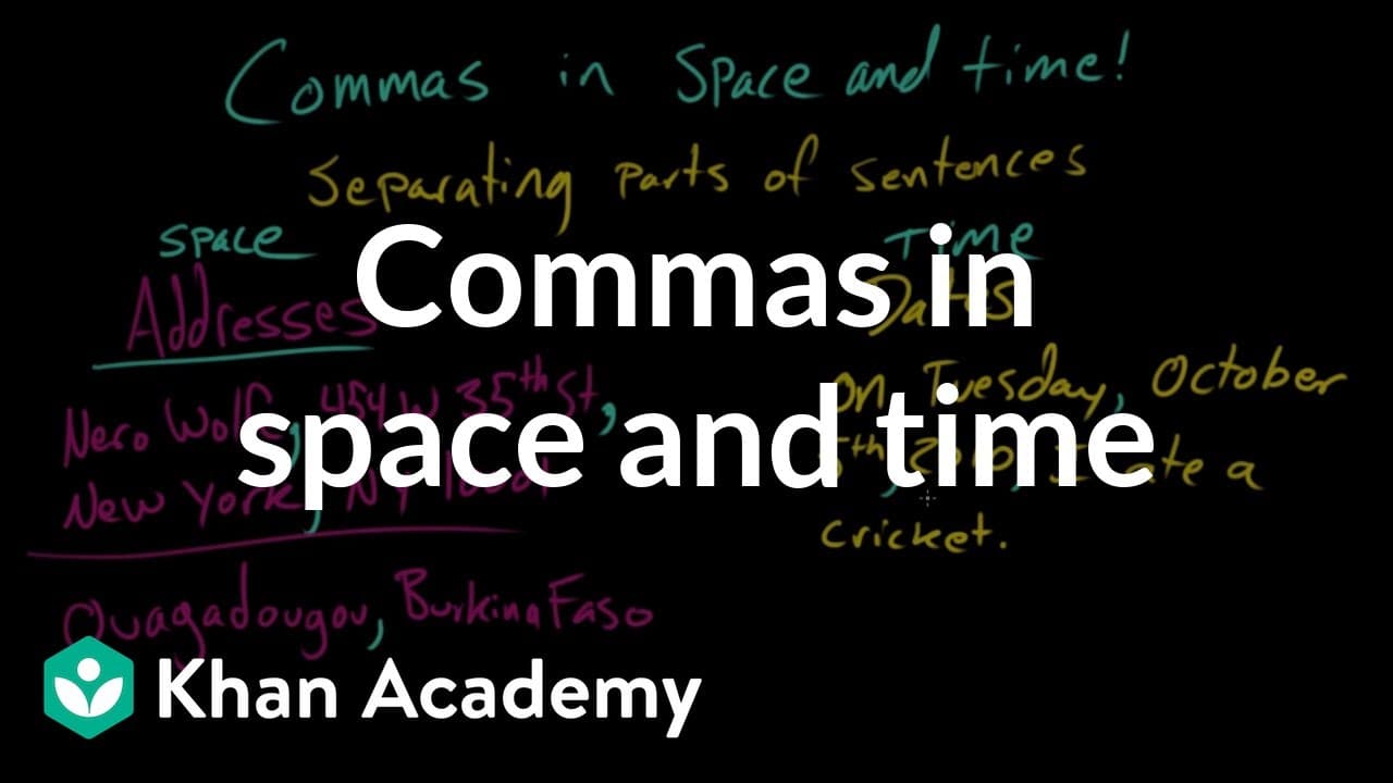Using Commas in Addresses and Dates