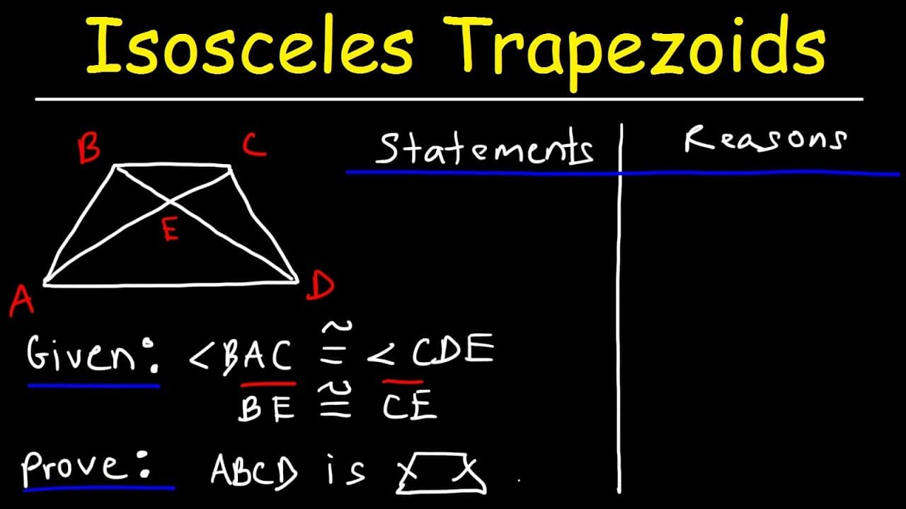 How to Prove Isosceles Trapezoids Using Geometry
