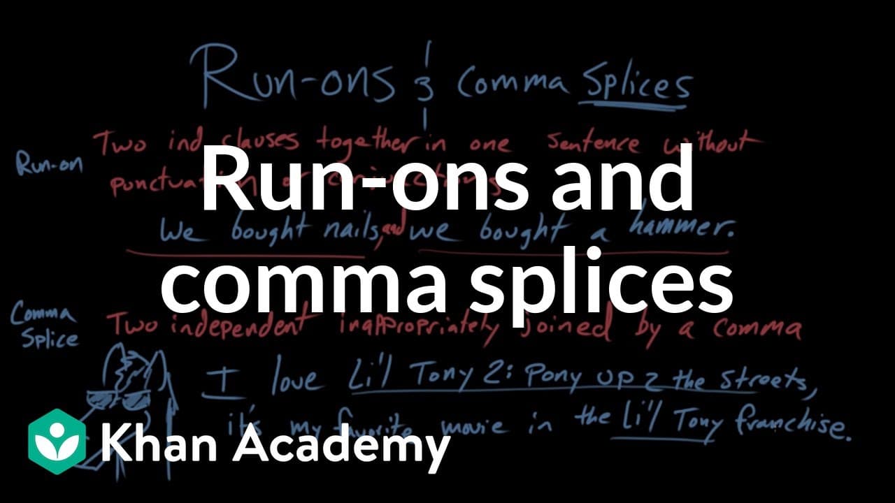 How to Identify and Fix Run-On Sentences
