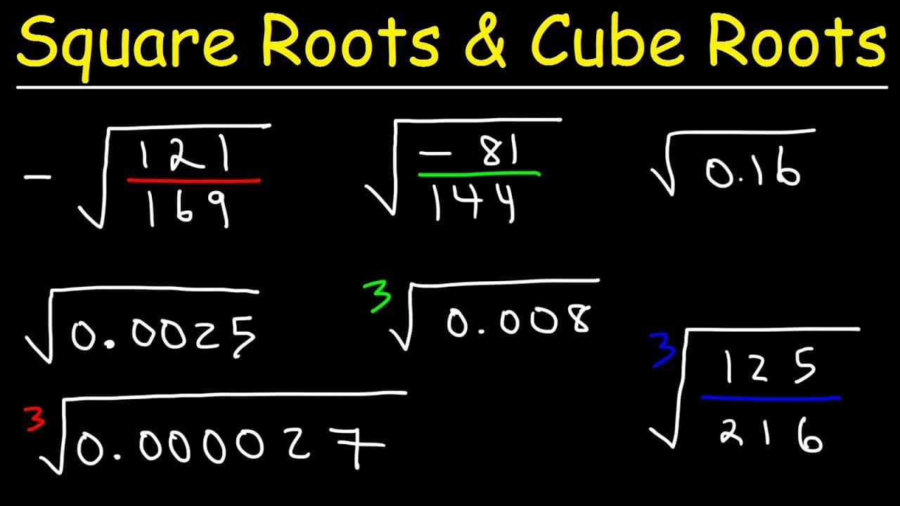 How to Calculate Square and Cube Roots of Fractions and Decimals