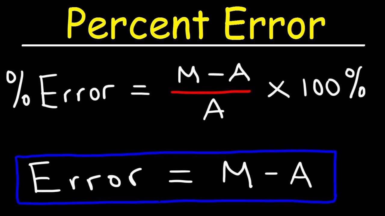 How to Calculate Percent Error and Absolute Error