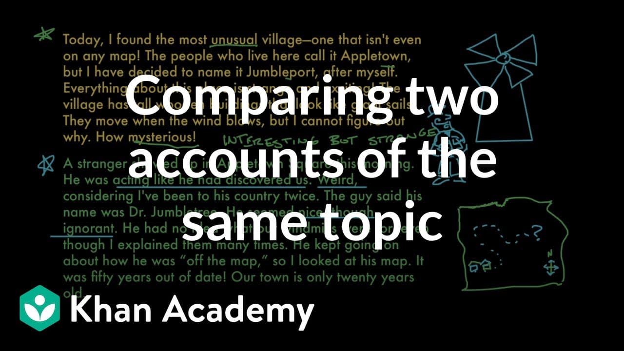 Comparing Multiple Accounts of the Same Topic