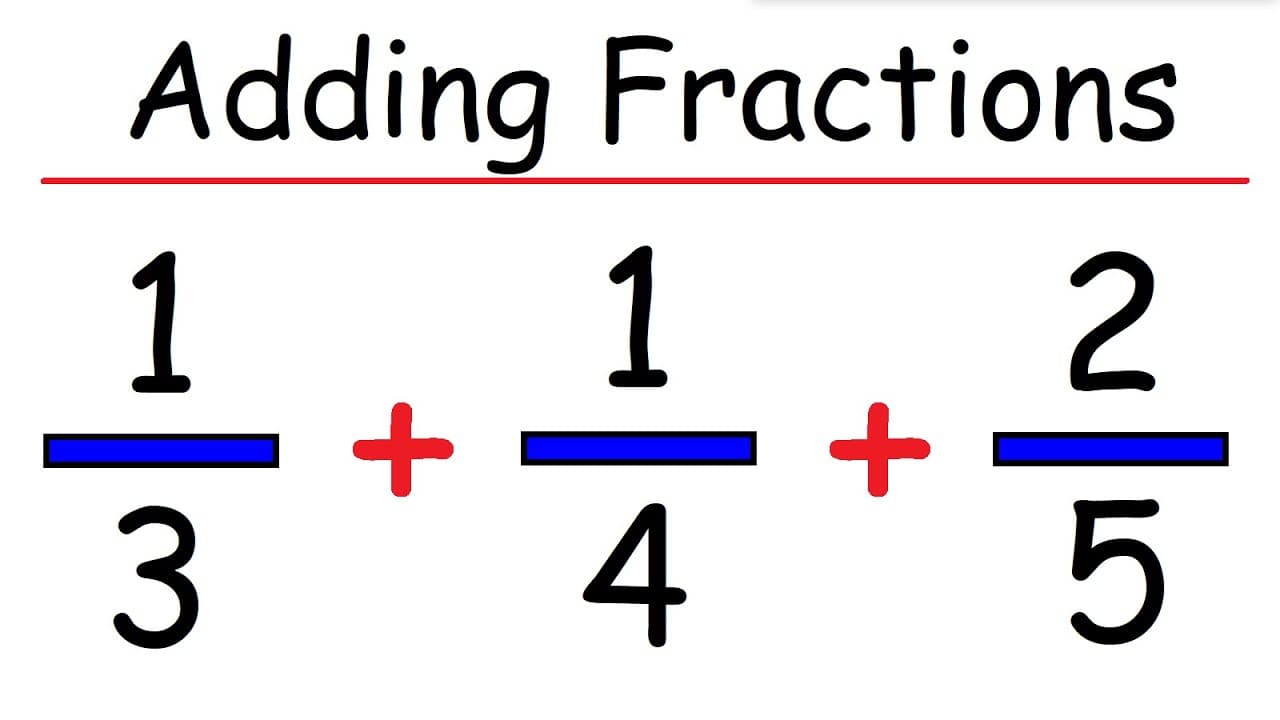 Adding Three Fractions with Different Denominators