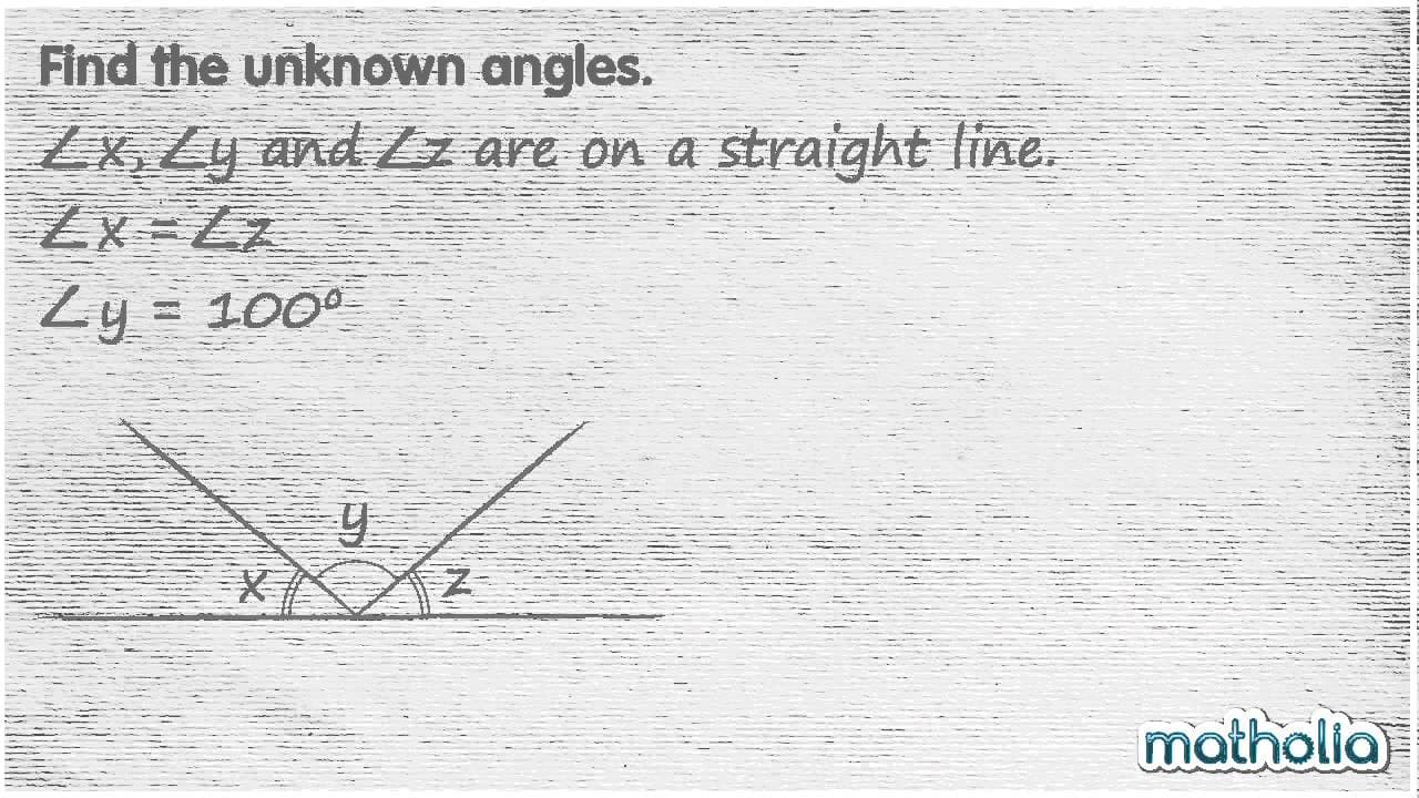 Calculating Unknown Angles on a Straight Line