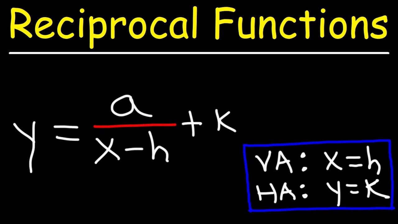 Graphing Reciprocal Functions Using Transformations and Asymptotes