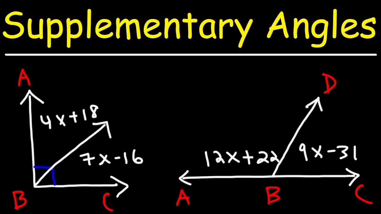 Using Algebra to Find Complementary and Supplementary Angles