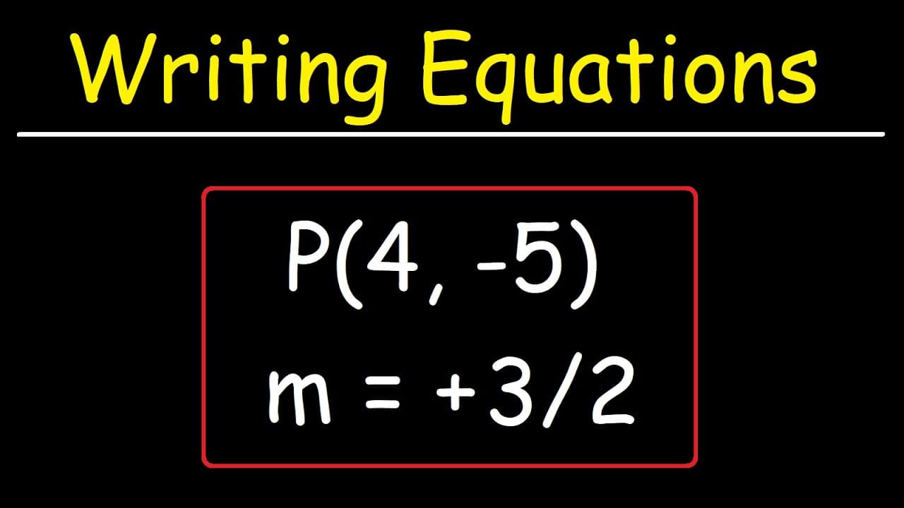 How to Write Linear Equations Given a Point and Slope