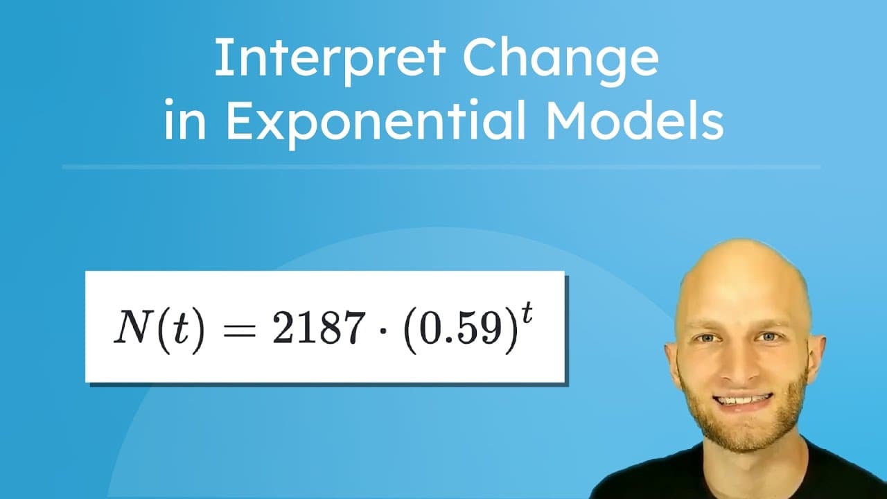 Interpreting Percent Rate of Change in Exponential Models
