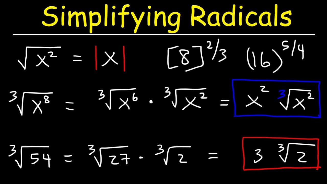 Simplifying Radicals and Understanding Rational Exponents