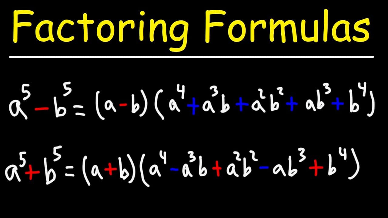 Essential Algebraic Factoring Formulas Explained