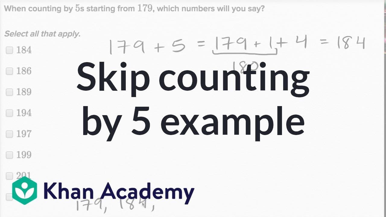 Counting by 5s Starting from 179