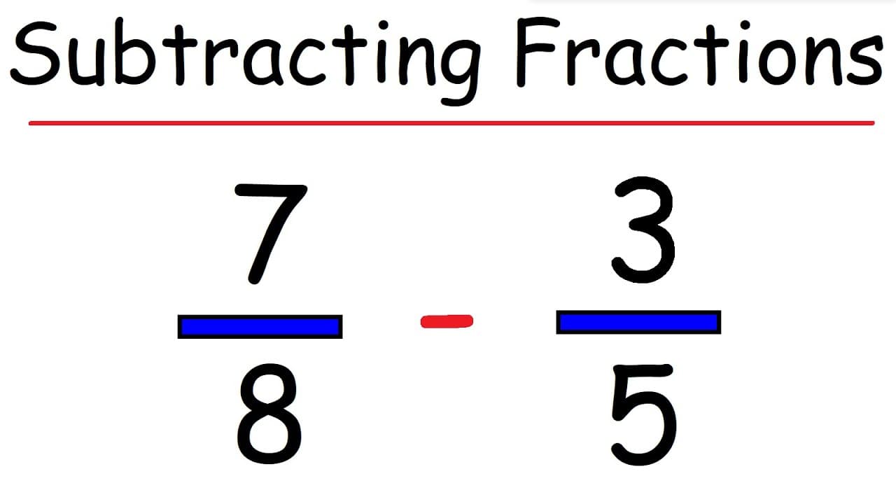 How to Subtract Fractions with Different Denominators