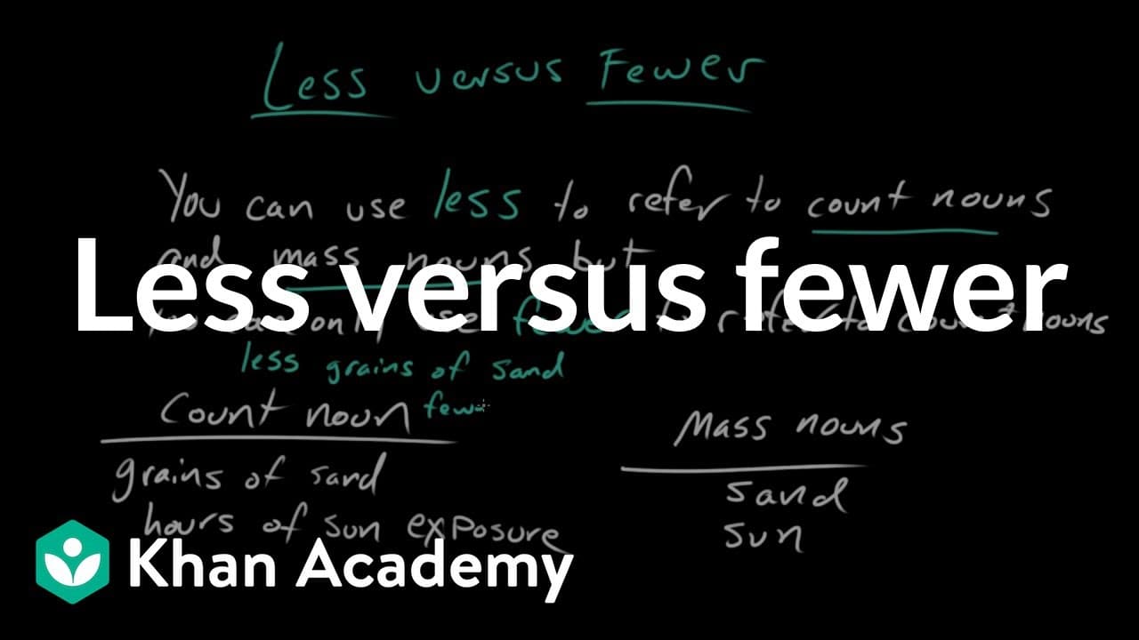 When to Use Less Versus Fewer: A Grammar Guide