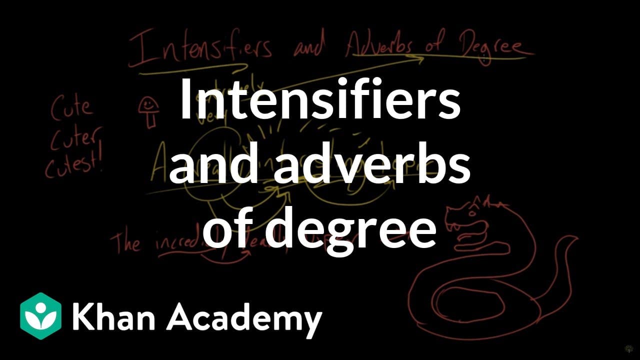 How Intensifiers and Adverbs of Degree Work