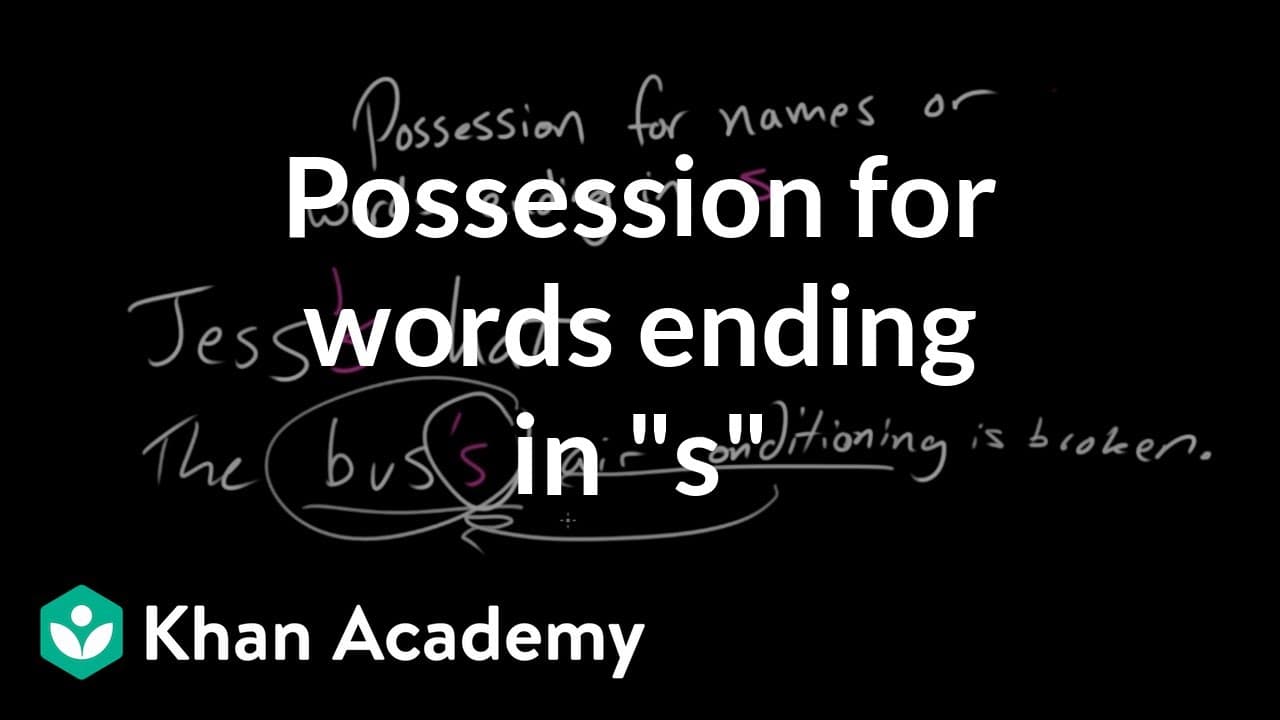 How to Make Words Ending in S Possessive