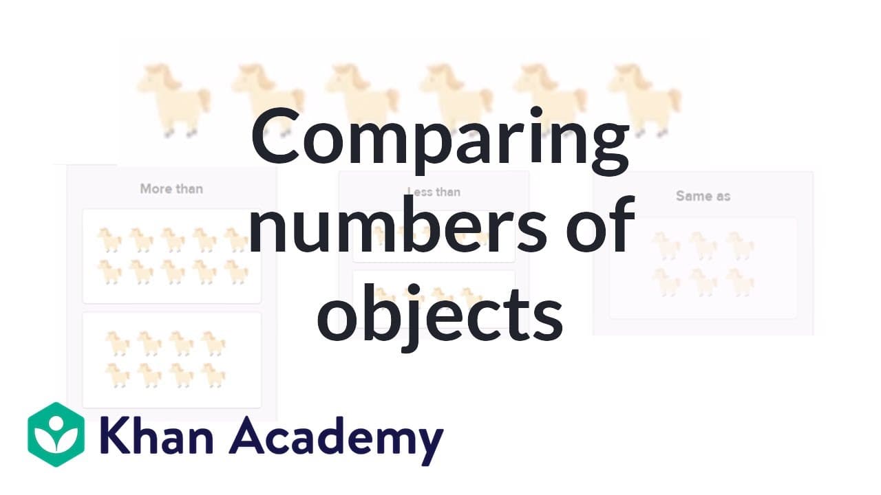 Comparing Numbers of Objects: More, Less, or Same