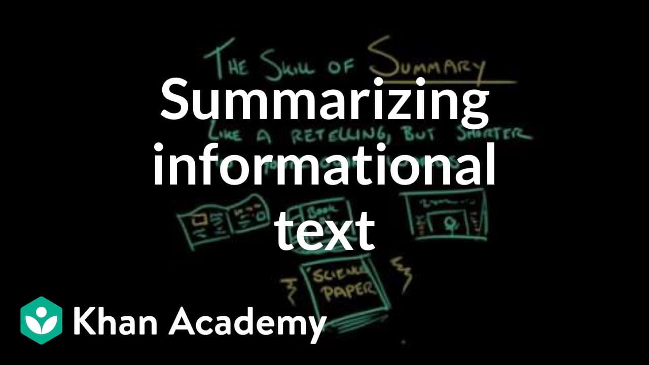 How to Summarize Non-Fiction Text Using a Map Analogy