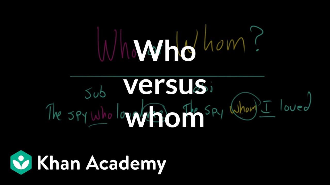 How to Choose Between Who and Whom