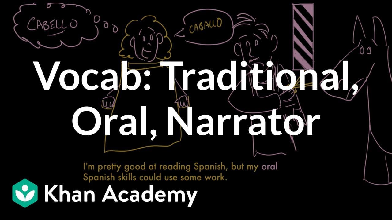 Learning Storytelling Vocabulary: Traditional, Oral, and Narrator