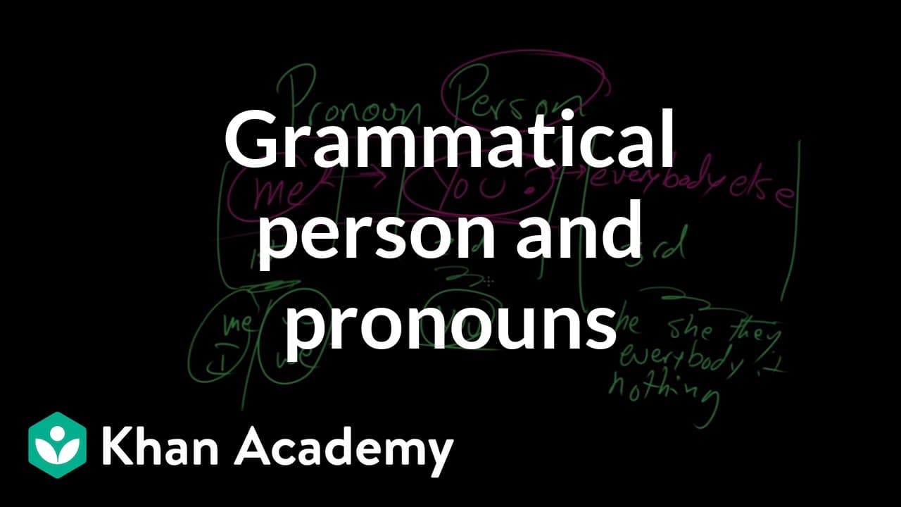 Pronoun Consistency and Grammatical Person Explained