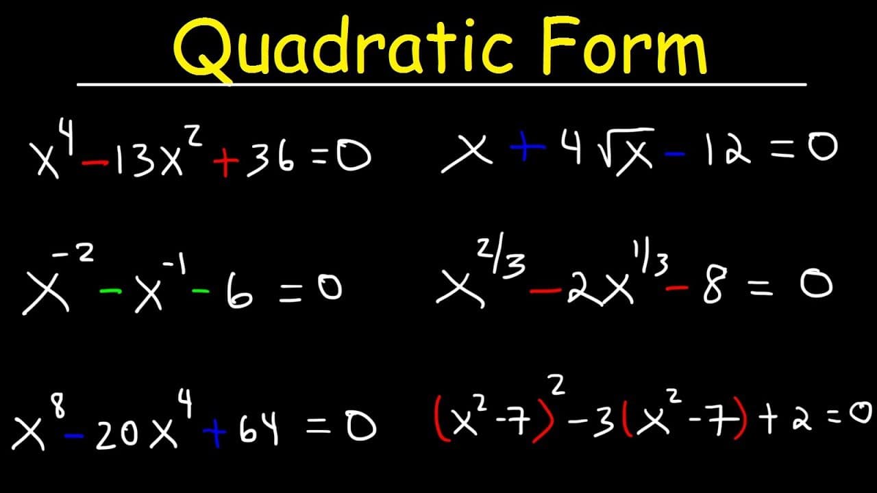 How to Solve Polynomial Equations Using Quadratic Form Substitution