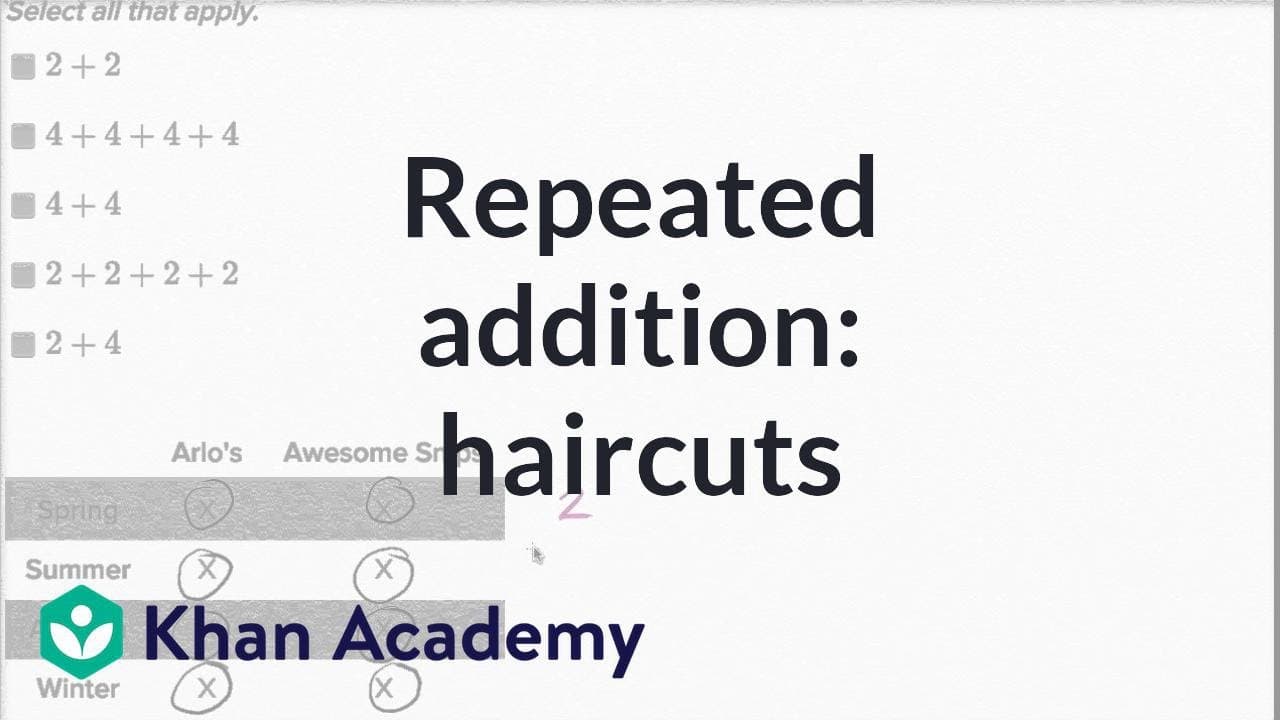 Solving Repeated Addition Word Problems with Haircuts
