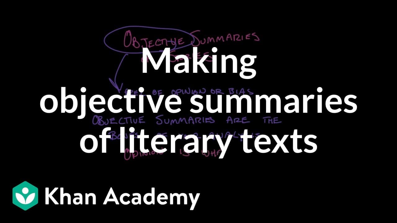 How to Write an Objective Summary