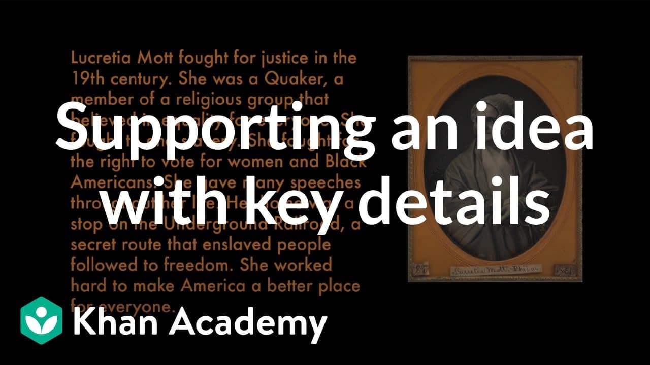 How to Find the Main Idea and Key Details