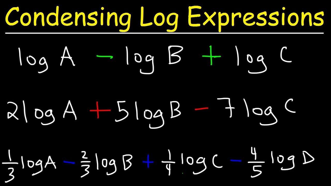How to Condense Logarithmic Expressions
