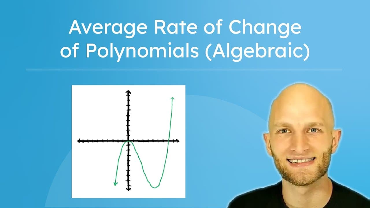 How to Calculate the Average Rate of Change Algebraically