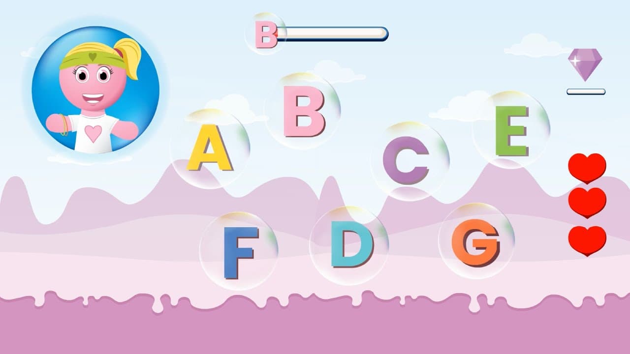 Pop the Bubbles to Learn Letter B
