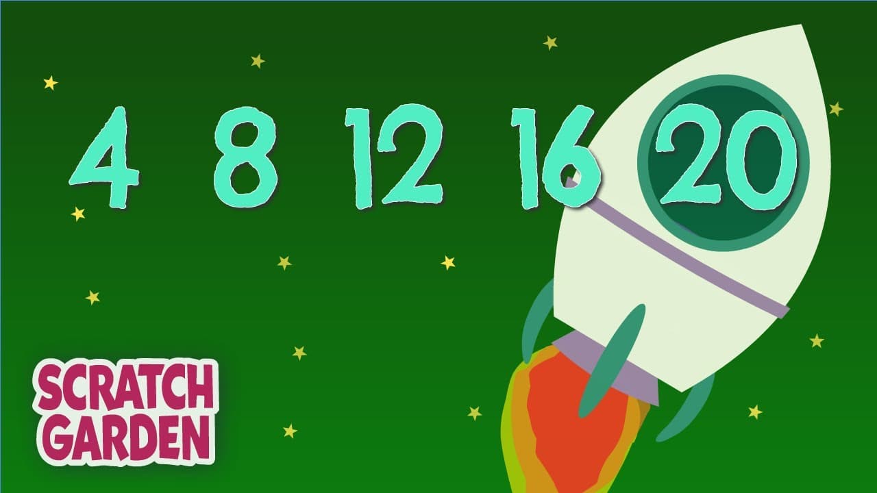 Skip Counting by 4s with Space Rockets