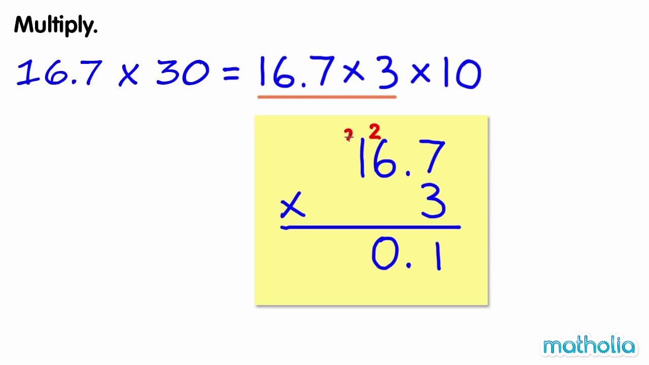 Multiplying Decimals by Multiples of Ten