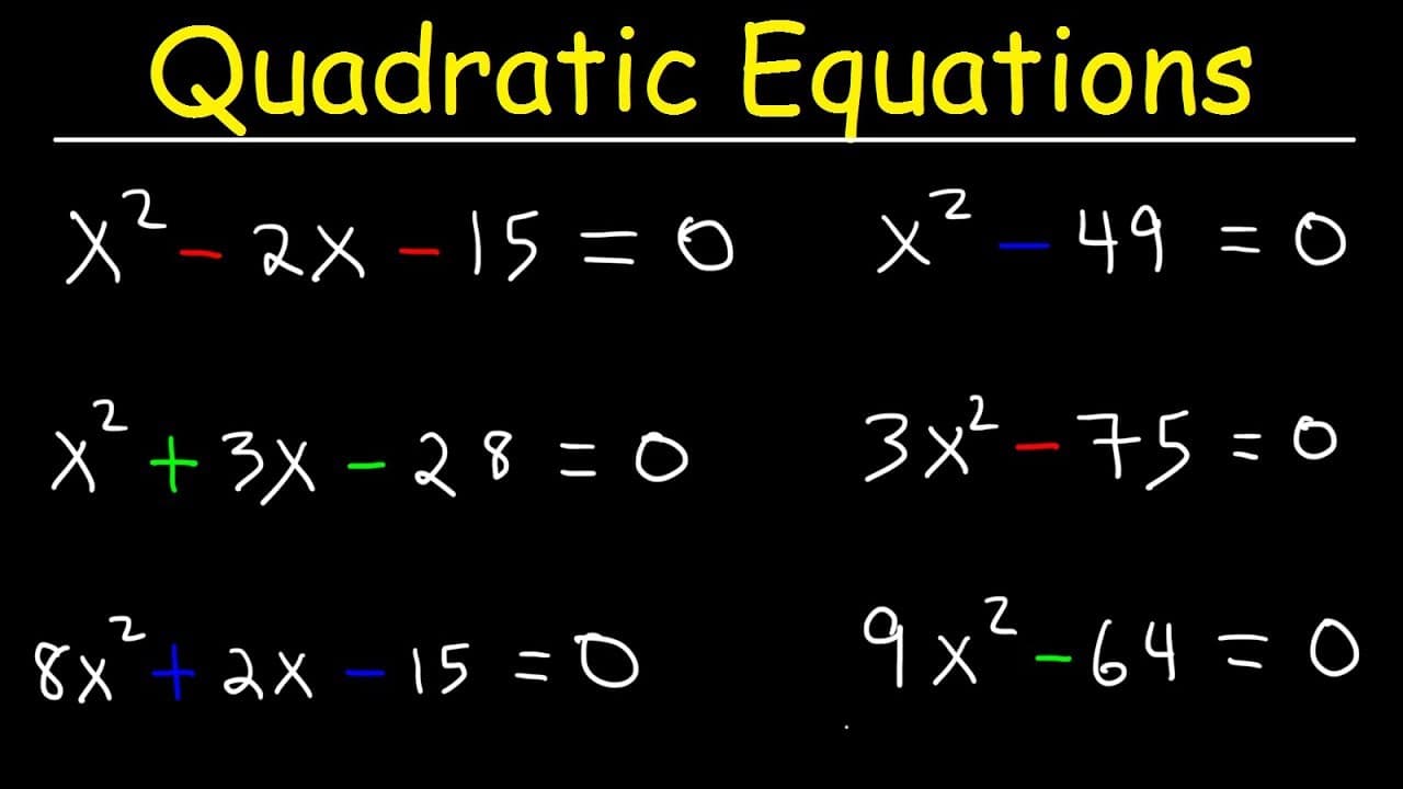 Solving Quadratic Equations by Factoring and Formula