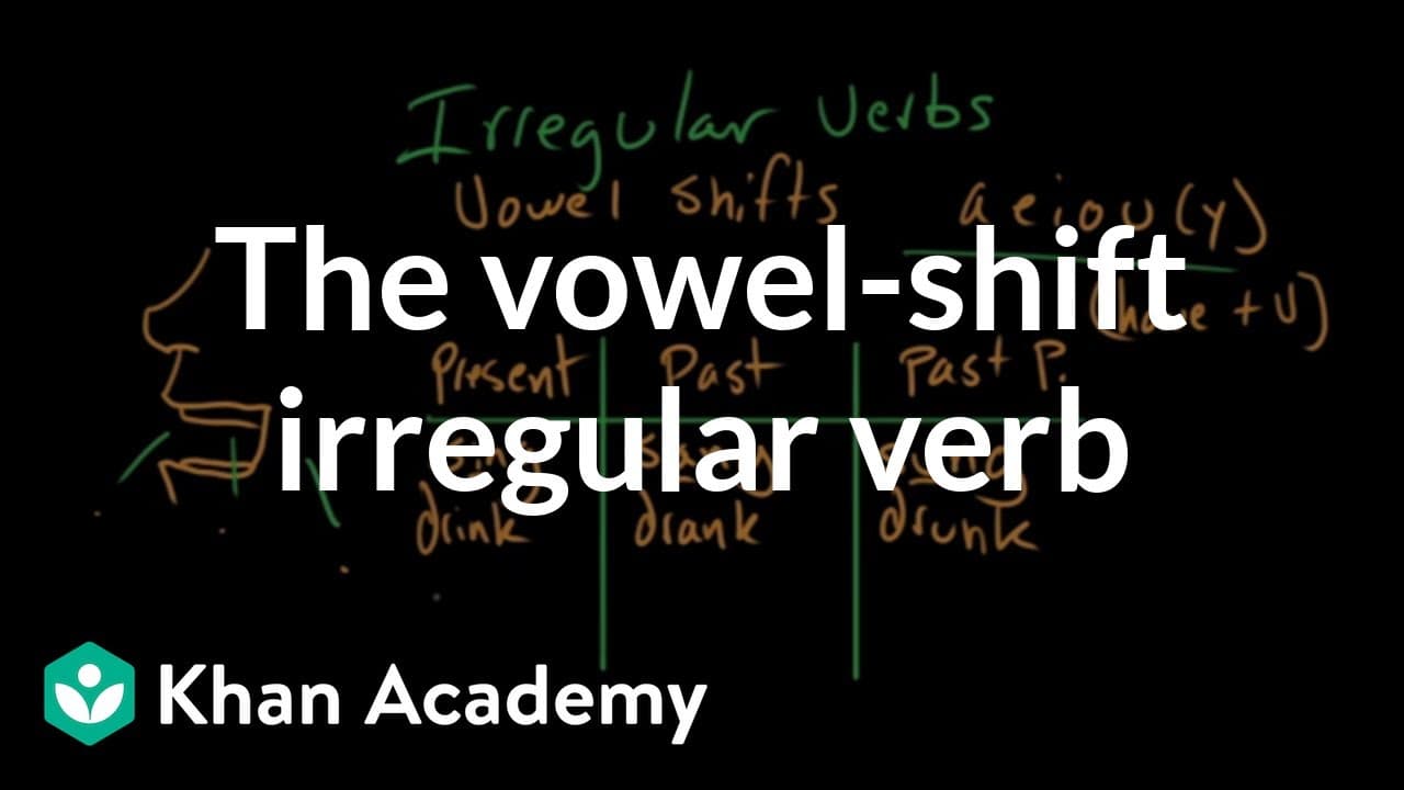 Understanding Irregular Verbs Through Vowel Shifts