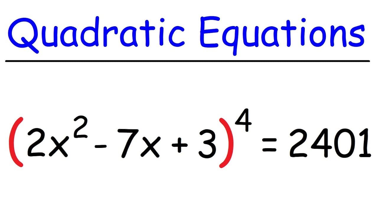Solving a Complex Equation Involving Exponents and Quadratics