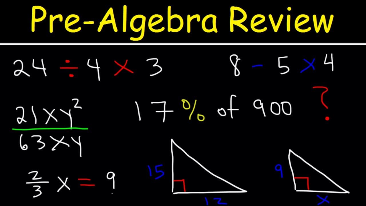 Mastering Pre-Algebra: Integers, Equations, and Exponents