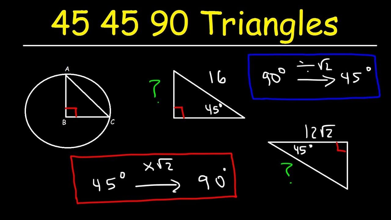 Mastering the 45-45-90 Special Right Triangle