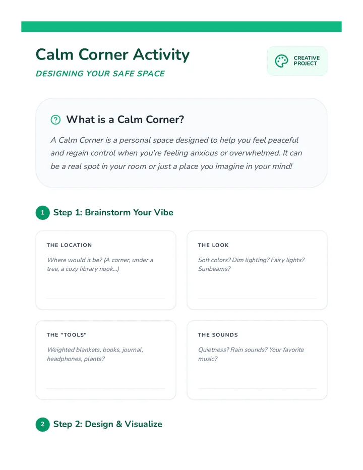 Calm Corner Activity