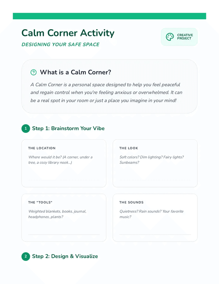 Calm Corner Activity